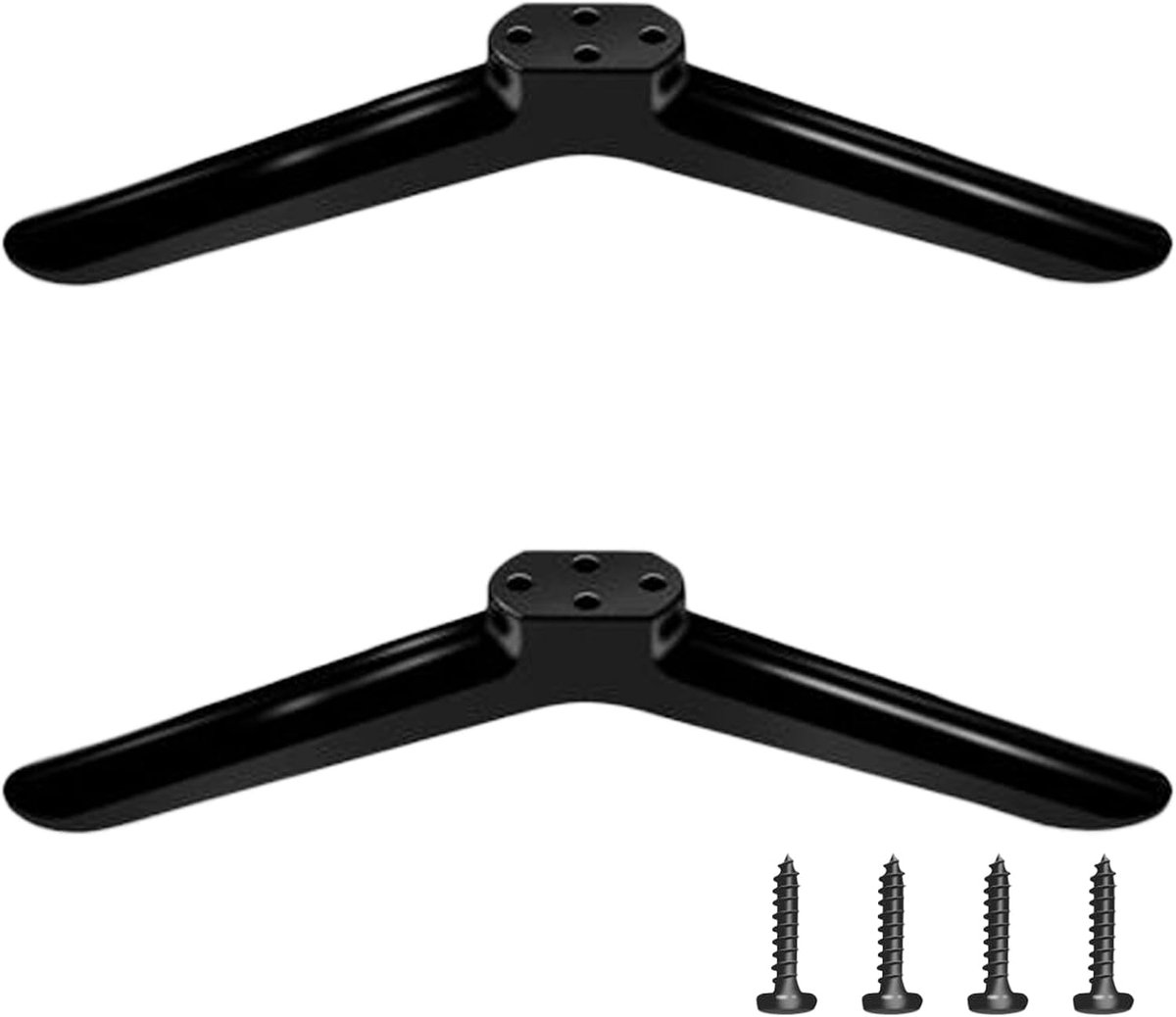 SnelShoppen - 2 Pcs TV Voet Pedestal Steunen, Vervangende TV Stand Poten, Universele TV Poten met Schroeven, Niet-Slip Ontwerp, Geschikt voor Thuis en
