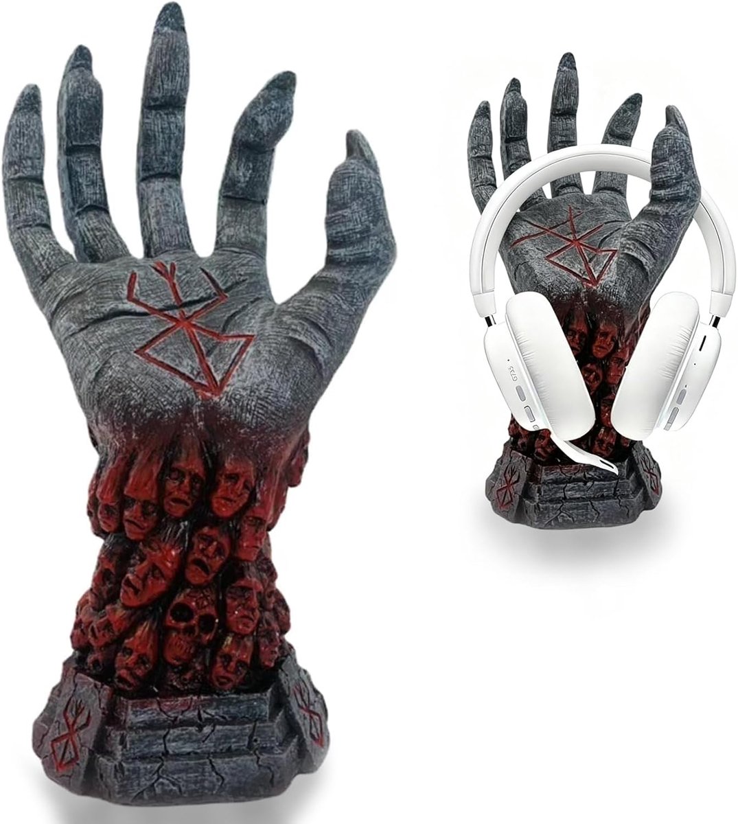 SnelShoppen - Gaming Headset Houder en Controller Stand, Mysterieuze Demonen Hand, Gaming Accessoires voor PC PS4, Room Decoratie, Stijlvolle Opslag v
