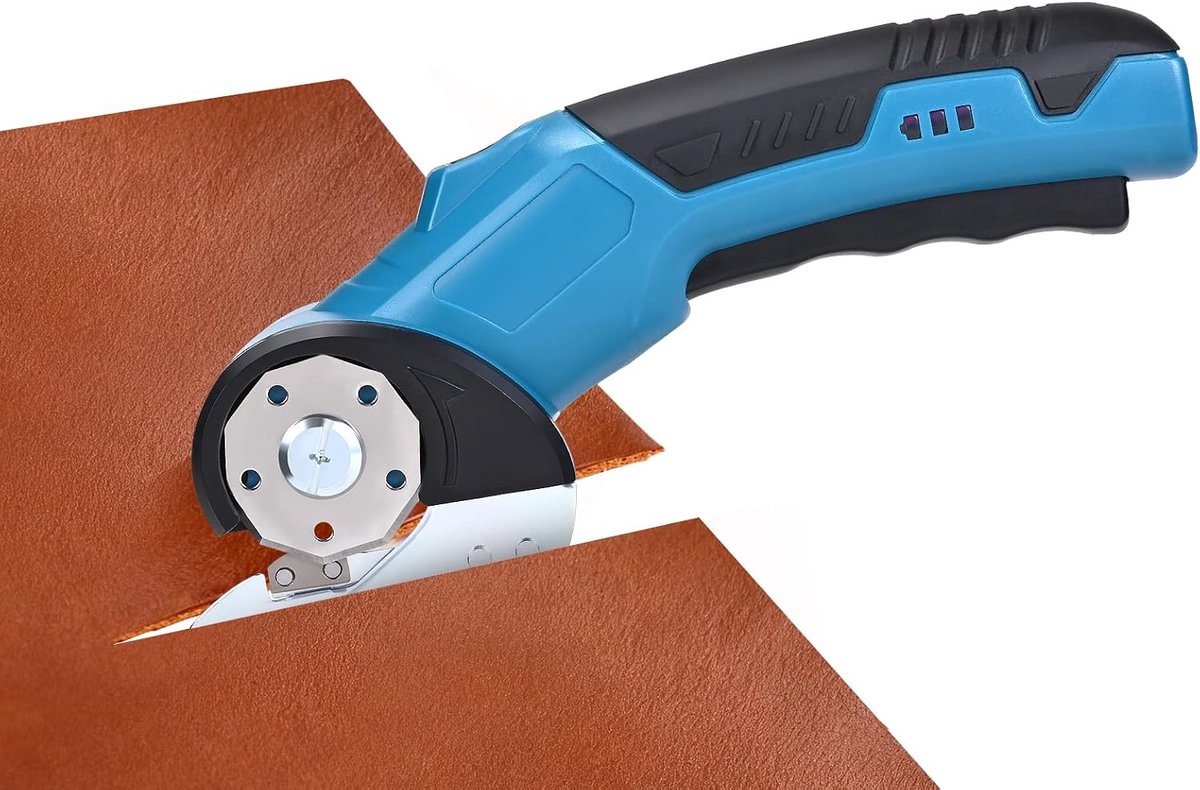 SnelShoppen - Elektrische Snijmachine, Draadloze Rotatiesnijder 280 RPM, Snijdikte 8 mm, Voor Karton, Stof, Leer, Vilt, Tapijt, Precisie Snijders voor