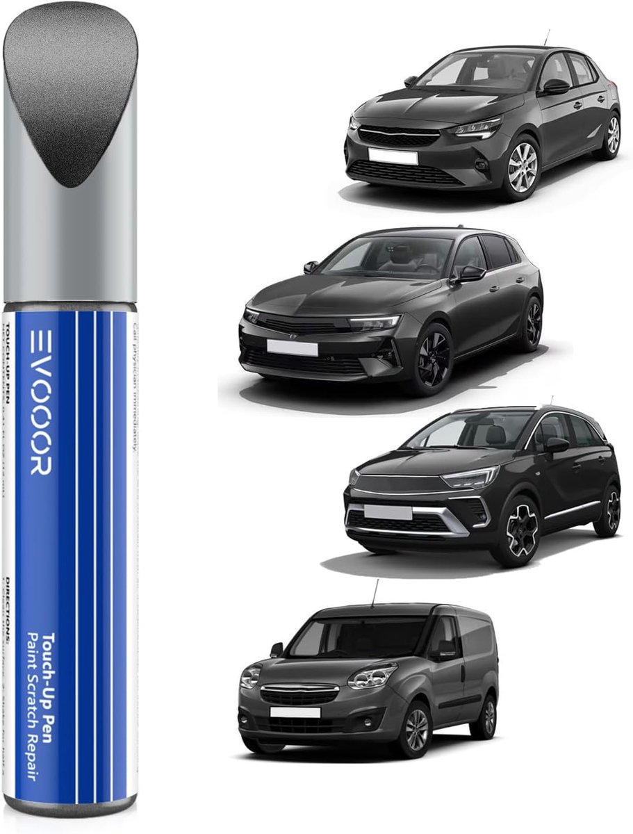 SnelShoppen - Car Paint Retouching Pen G40/EVL/10H voor Opel - Scratch Repair, Dents Verwijderen, Kleur: Grain Metallic/Moonstone Grey, Snelle en Eenv