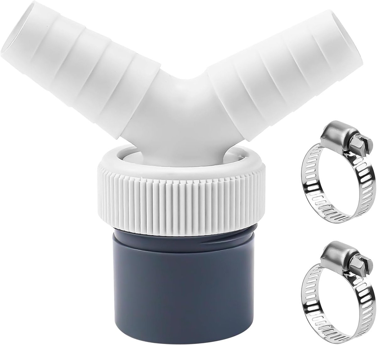 SnelShoppen - Y-Adapter Afvoer voor Vaatwasser en Wasmachine - Dubbele Afvoer, Ø 40 mm, Ingang Ø 18-23 mm, Hoogwaardige PP Kunststof - Ideaal voor Keu