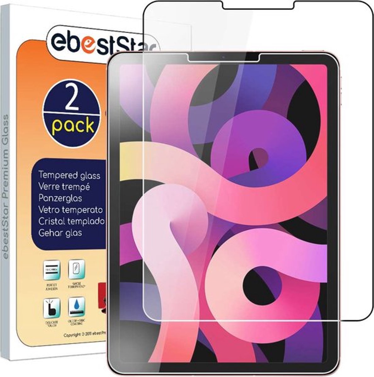 ebestStar - {2 Stuks} Gehard glas geschikt voor iPad Air (2020) 10.9, iPad Air 4 Apple, Screen Protector Cover, Schermbeschermer Tempered Glass