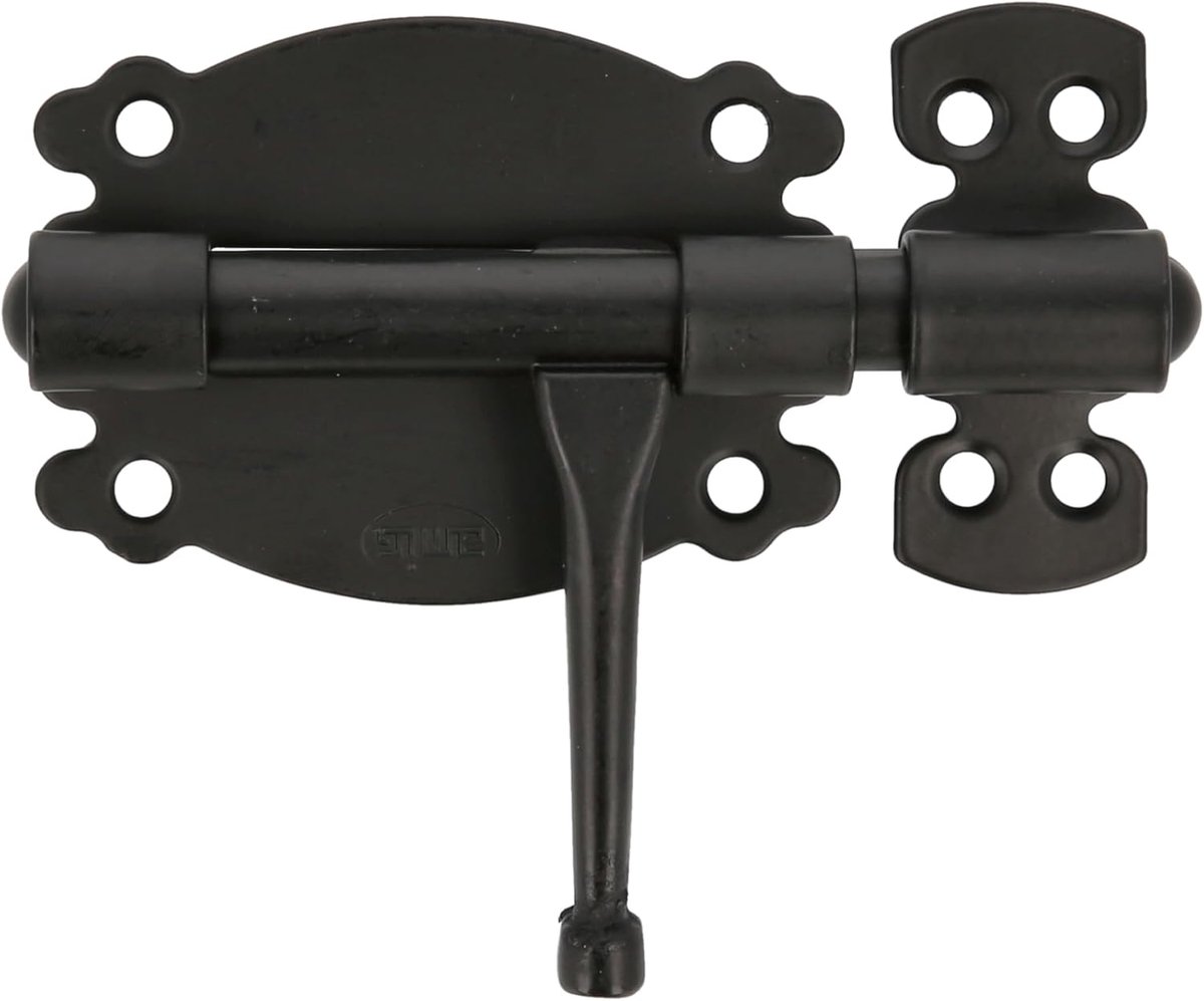 SnelShoppen - Amig Hairpin 484-80 Zwart - Decoratieve Deurplug voor Interieur - Wrought Iron Design - Geschikt voor Deuren en Kasten