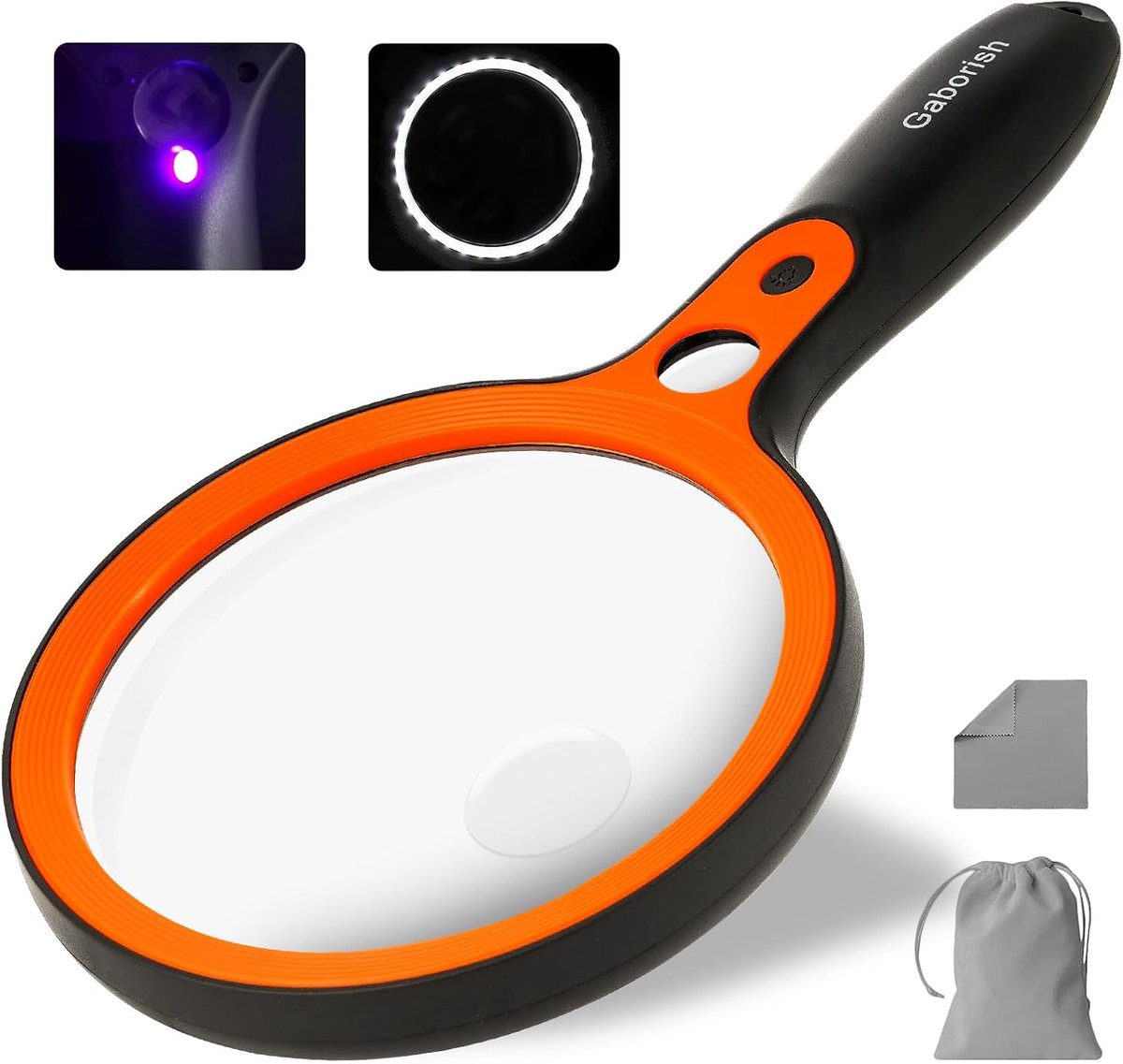SnelShoppen - Vergrootglas met 36 LED Lichten - Handheld Verlichting 10X 20X 45X - Ideaal voor Senioren, Lezen, Inspectie, Munten, Hobby's