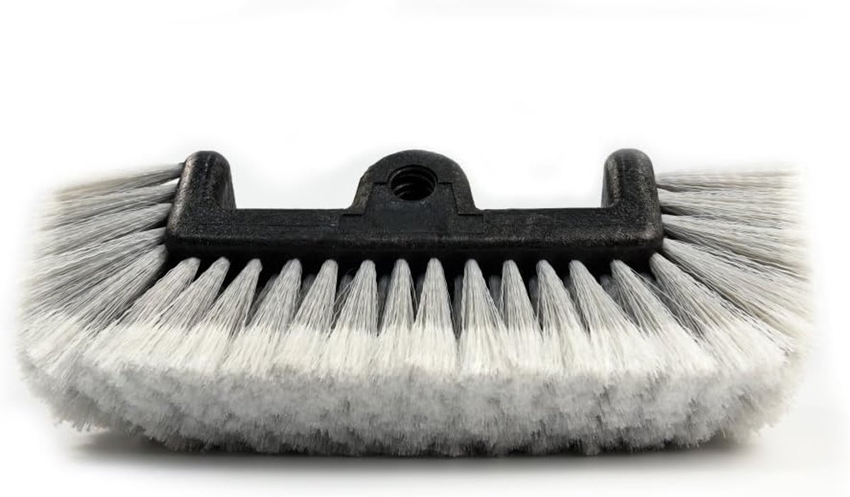 SnelShoppen - 12" Auto Wasborstel met Zachte Haren voor Auto, RV, Truck, Boot, Camper Buitenreinigen, Grijs - Duurzaam en Krasvrij