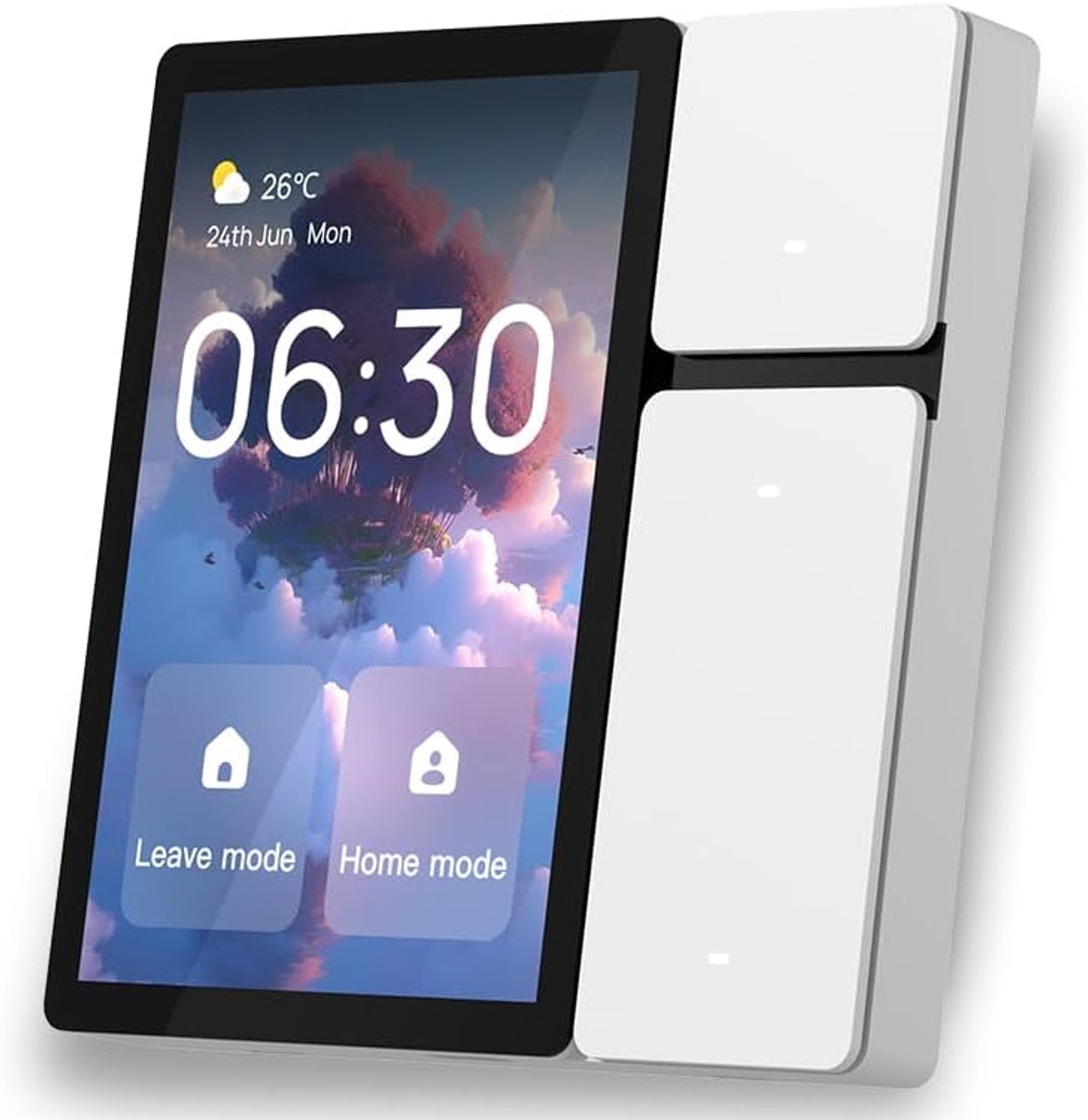 SnelShoppen - 3.5" Smart Home Control Panel - WLAN Switch, Ondersteunt 2.4GHz Wi-Fi, Sigmesh, IR, Smart Life/Tuya App, Geschikt voor Alexa, Drie Fysie