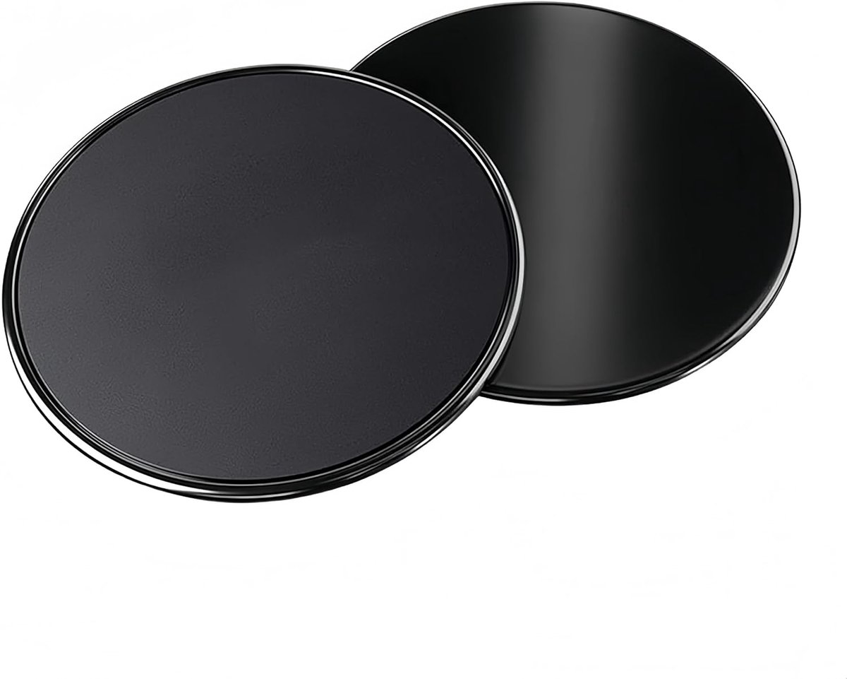 SnelShoppen - Sliding Discs 2 Pcs Sliders Fitness Slide Discs Dubbelzijdige Glijders voor Thuis, Gym, Training, Afkomstig van ABS Materiaal, Zwart
