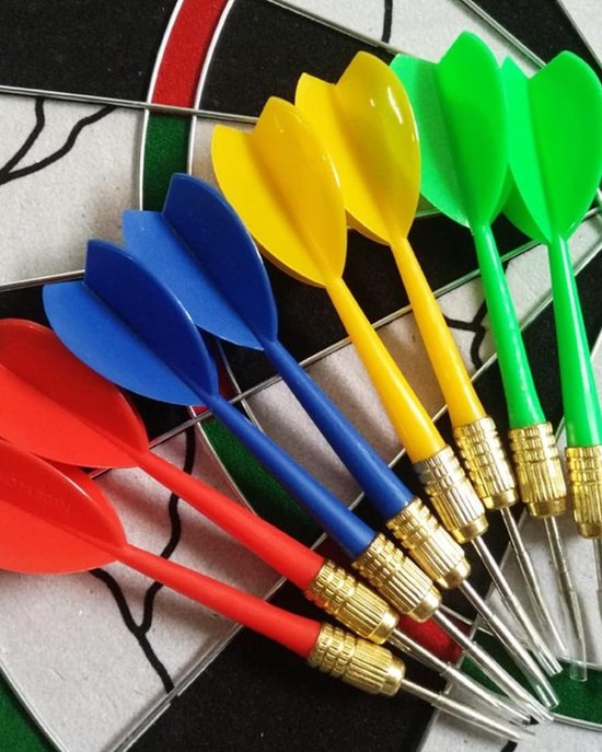 8 Stuks Professionele Kunststof Dartpijlen met Metalen Punt voor Beginners en Gevorderden — afbeelding 3