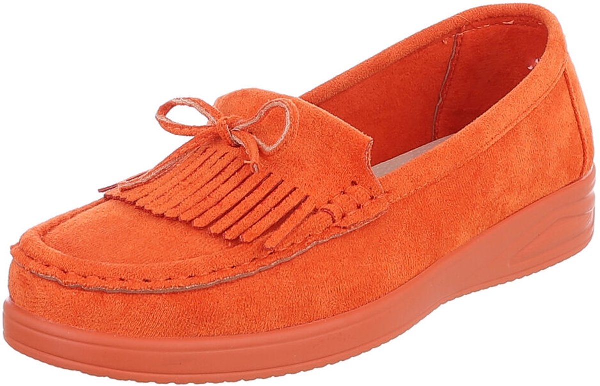 Instappers - Mocassinlook met franjes - Dames Mt:39