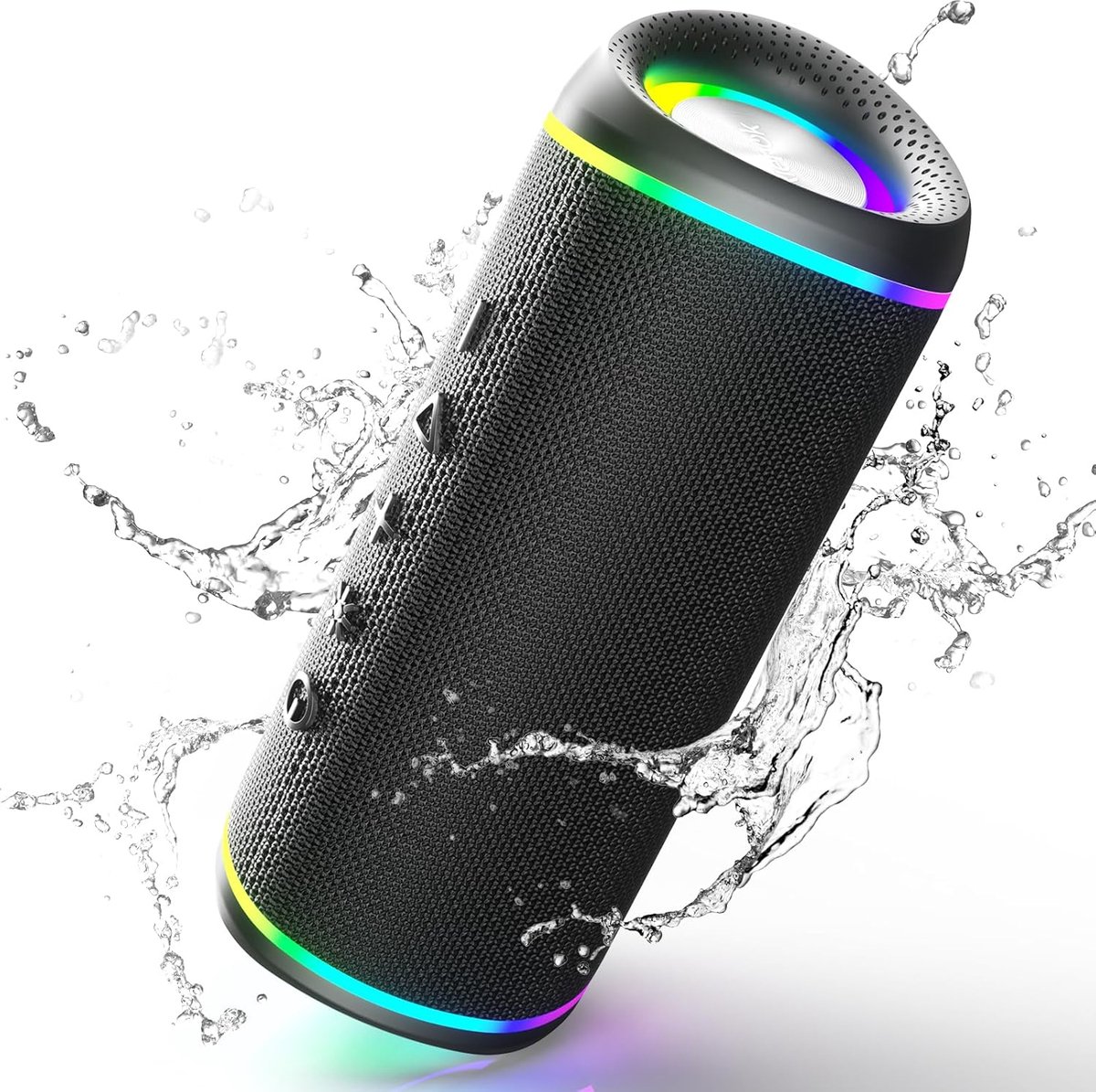 SnelShoppen - Bluetooth Speaker 30W Draadloze Muziekbox met RGB Licht, IPX5 Waterdicht, 10 Uur Afspeeltijd, Perfect voor Camping, Tuin, Feesten en Thu