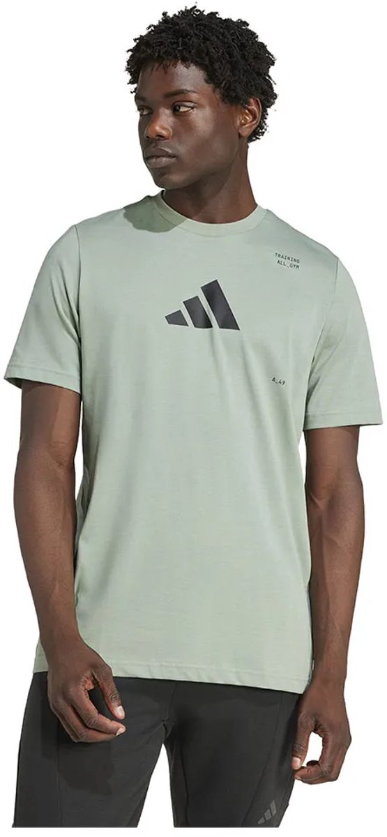 Adidas All-gym Category Graphic T-shirt Met Korte Mouwen Man Zilver