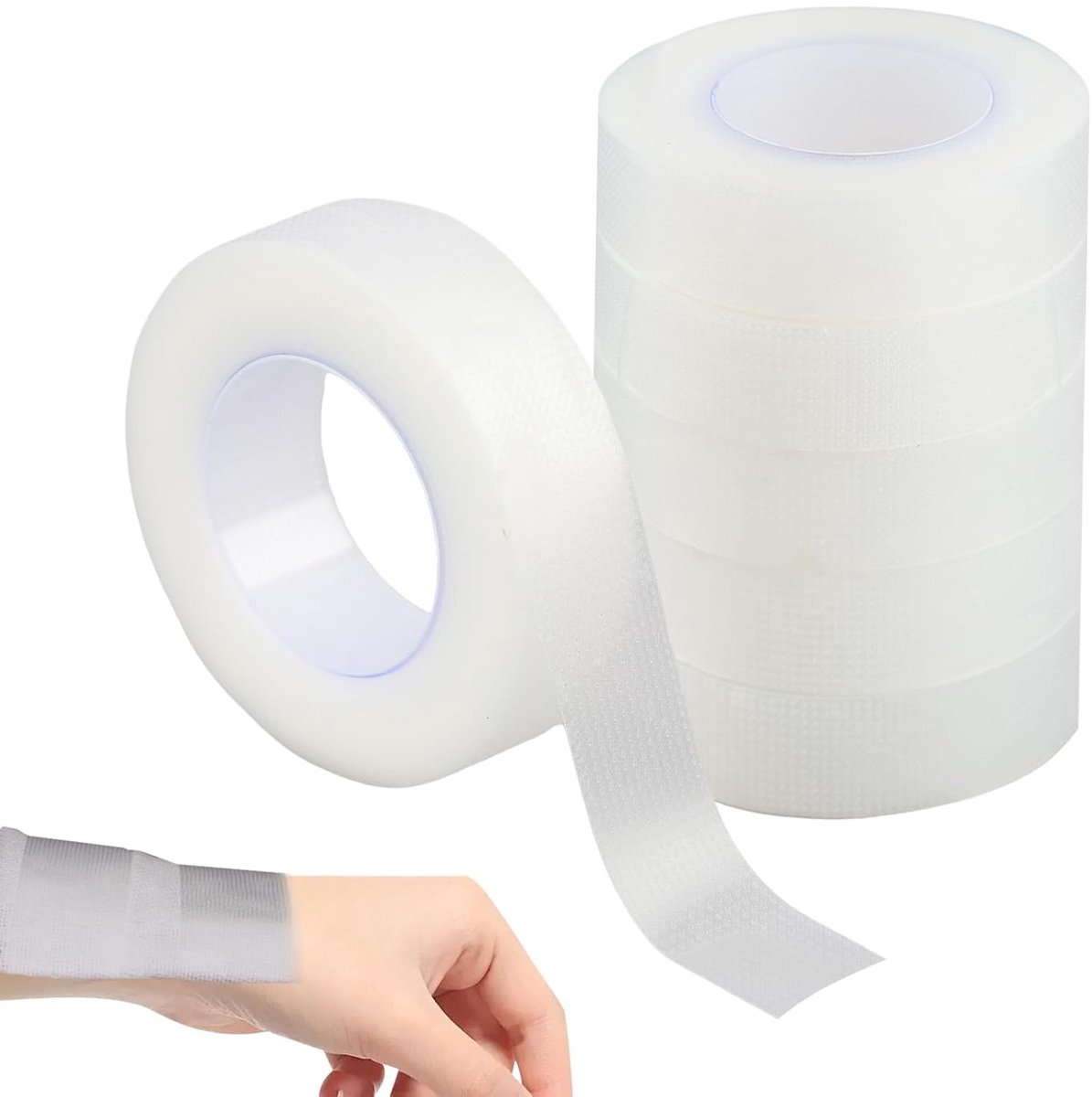 SnelShoppen - 6 Rollen Witte Wimper Tape voor Wimperextensions, Fixatie Patches, Eyelash Insulation Adhesive Tape, Professionele Wimperband voor Nauwk