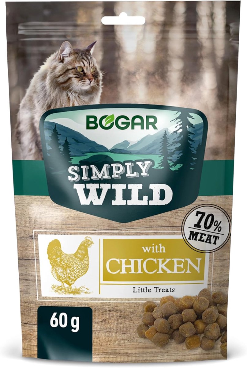 SnelShoppen - Tasty Cat Snacks voor Katten met Kip - 60g Heerlijke Cat Treats voor Optimale Kat Verzorging - Ideaal als Aanvulling op Kattenvoer