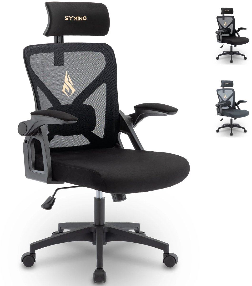 DailyDamaar bureaustoel - Stoel - Gamestoel - Kantoorstoel - Verstelbaar - Draaibaar - Alcantara - Ergonomisch - Zwart