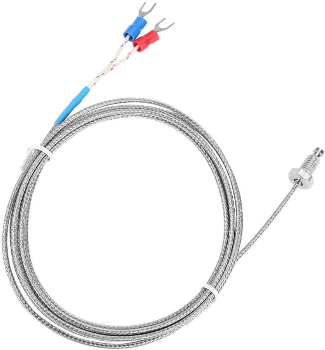SnelShoppen - Type K Thermokoppel Sensor 0-400°C - M6 Schroefdraad - RVS Temperatuursensor met 2M Kabel - Thermometers en Probes voor Keuken, Tuin en