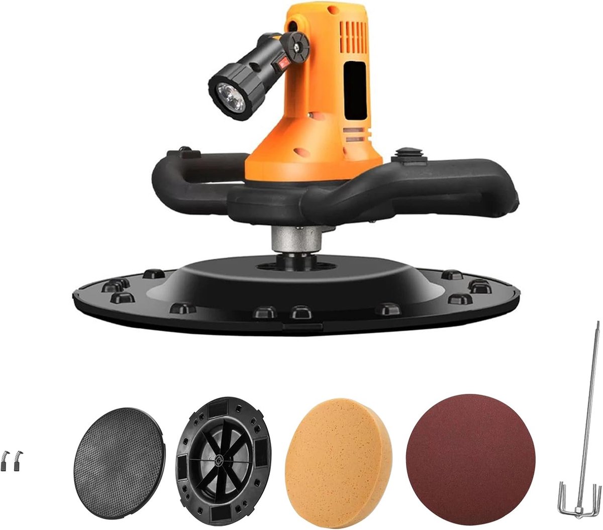 SnelShoppen - Wandafwerkingsmachine met Betonnen Mortel Palet, 1700 W, Verstelbare Snelheid 80-200 RPM, Elektrische Schep met Betonmixer