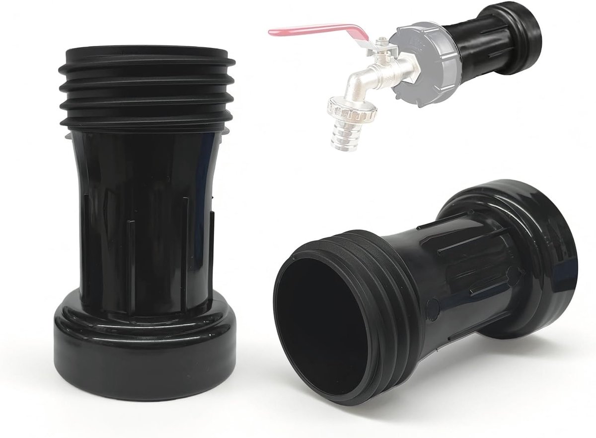 IBC S60x6 Adapter - IBC-verlengstuk voor IBC-tankverlenging, sterke draaddraad, PE met pakking, voor regentonnen en - ShopVlot