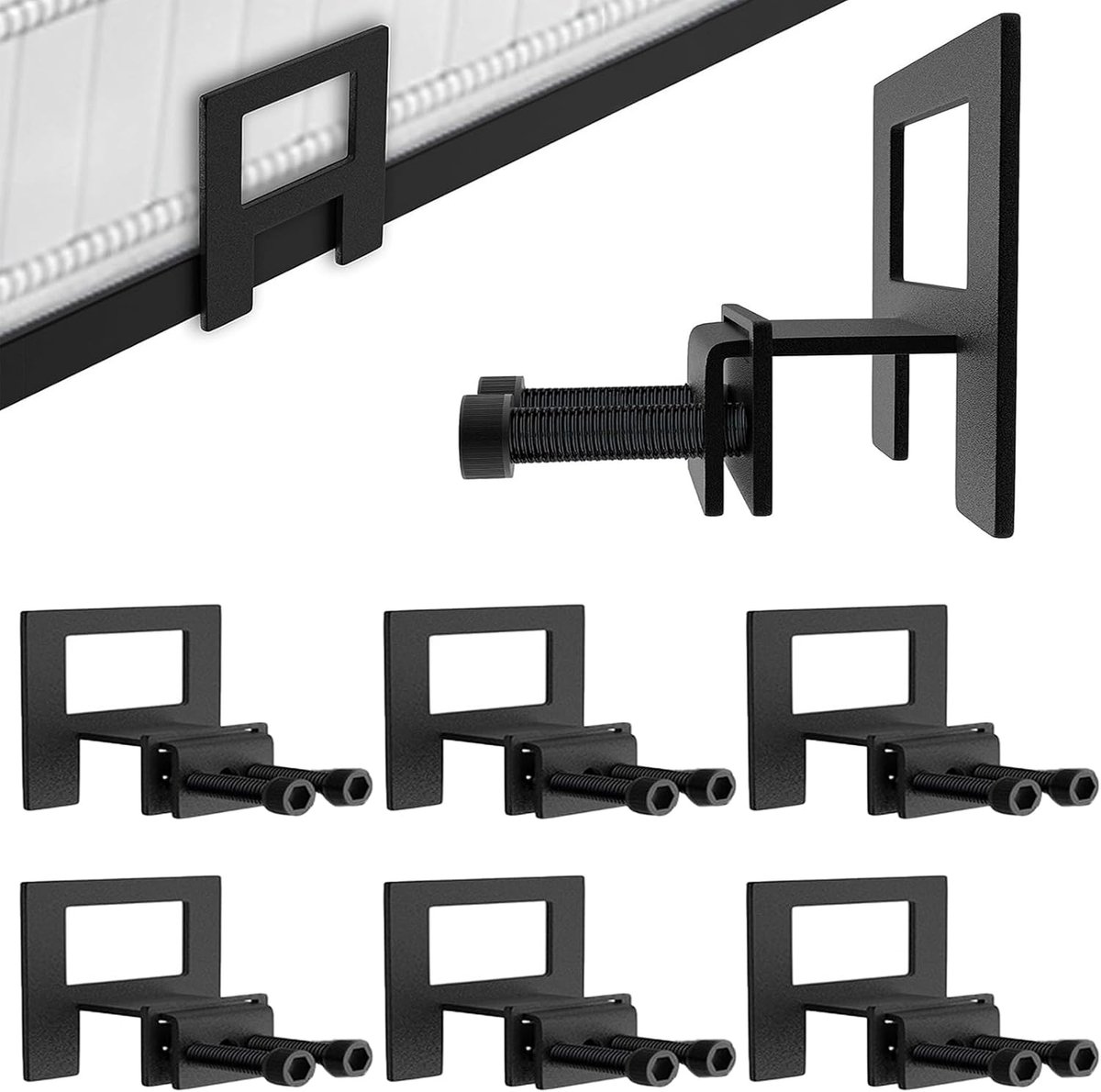 Pack of 6 Anti-Slipping Mattress Holders, Adjustable Mattresses, Slip Stopper, Metal Bed Frame, Mattress Topper with - ShopVlot