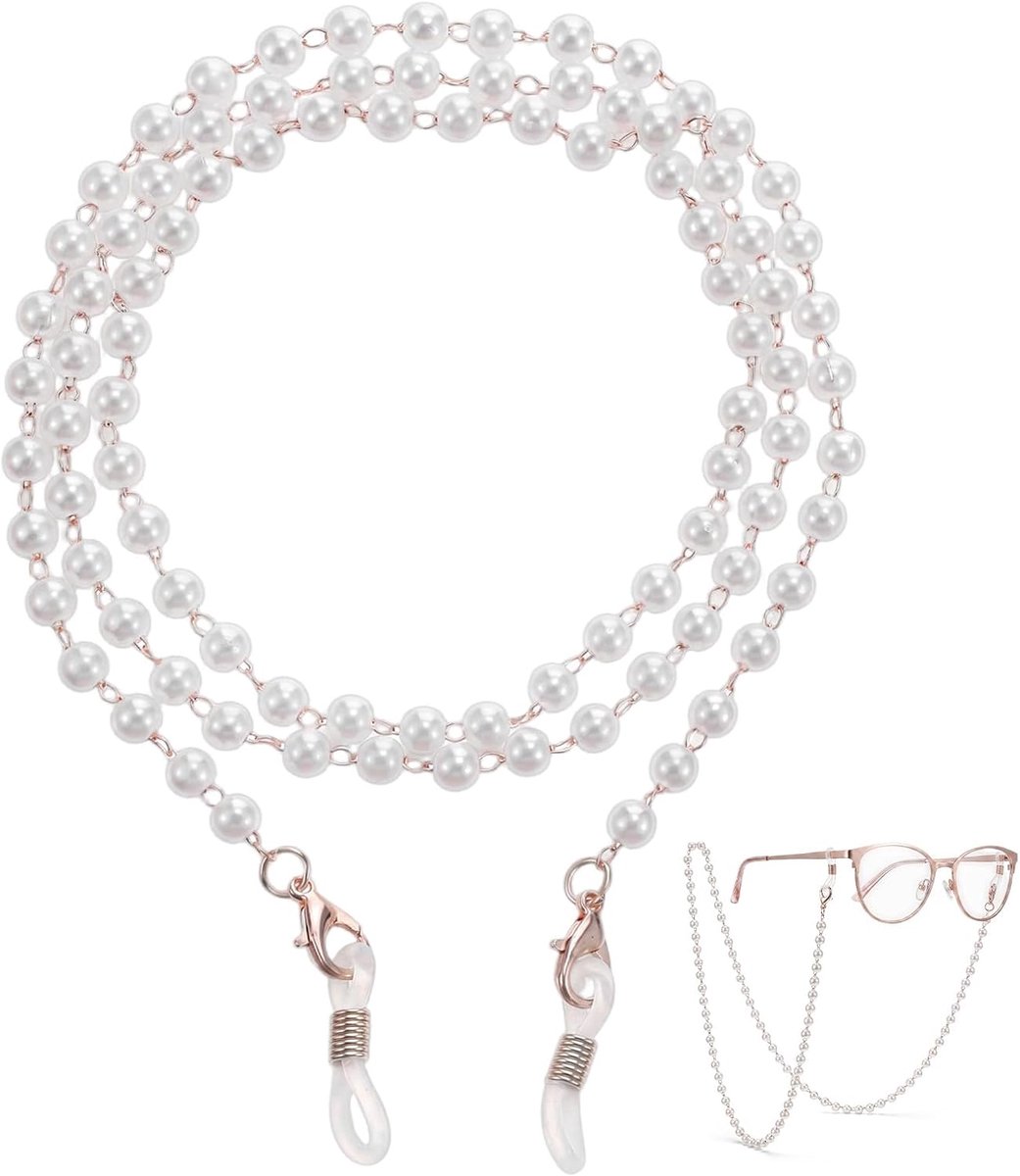 Brillenketting voor dames - elegante parels - brillenband voor zonnebril - perfect voor lezen - ShopVlot