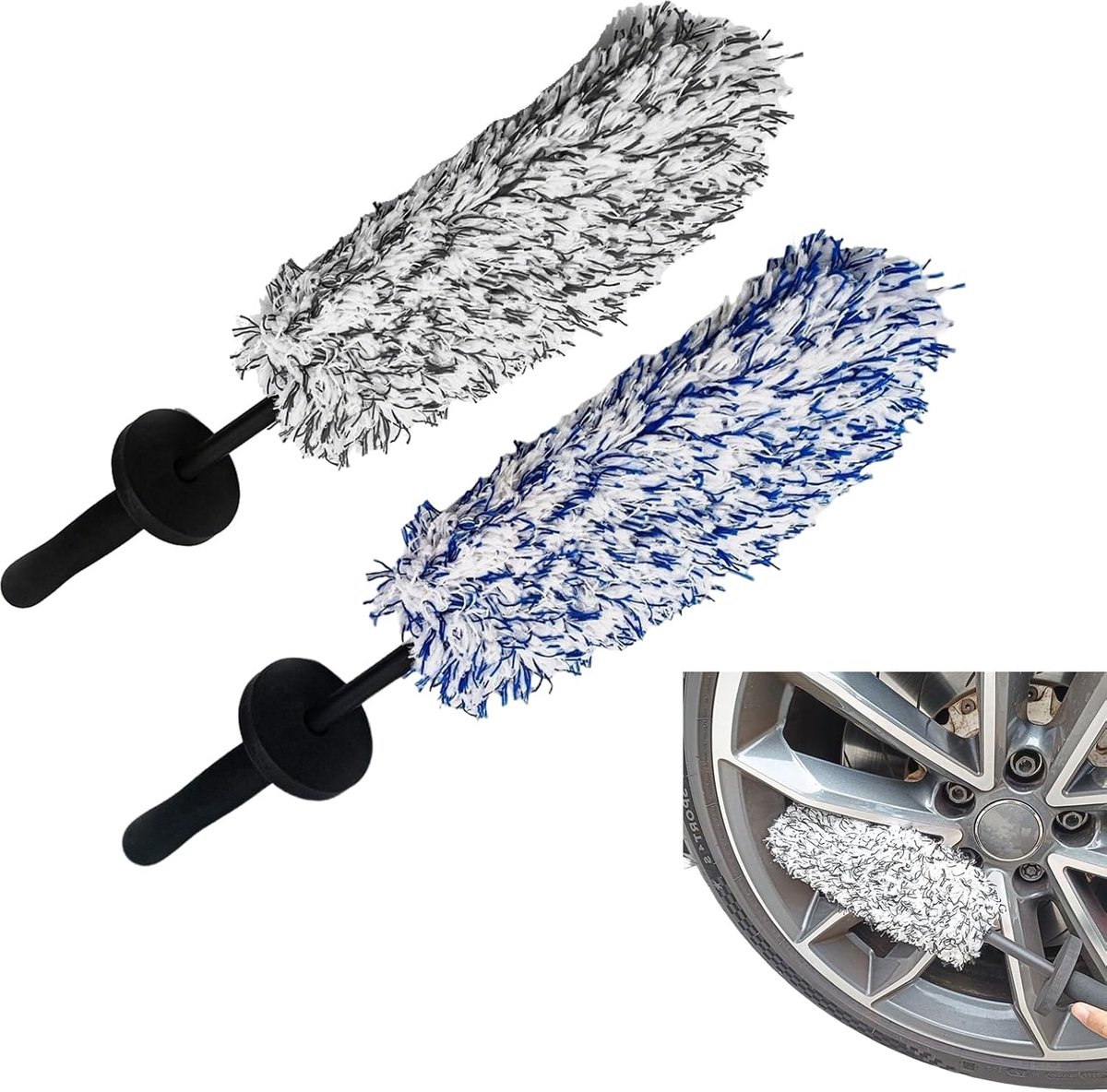 Rim borstel 43 cm - microfiber - zacht en dicht - voor krasvrije velgen - ShopVlot