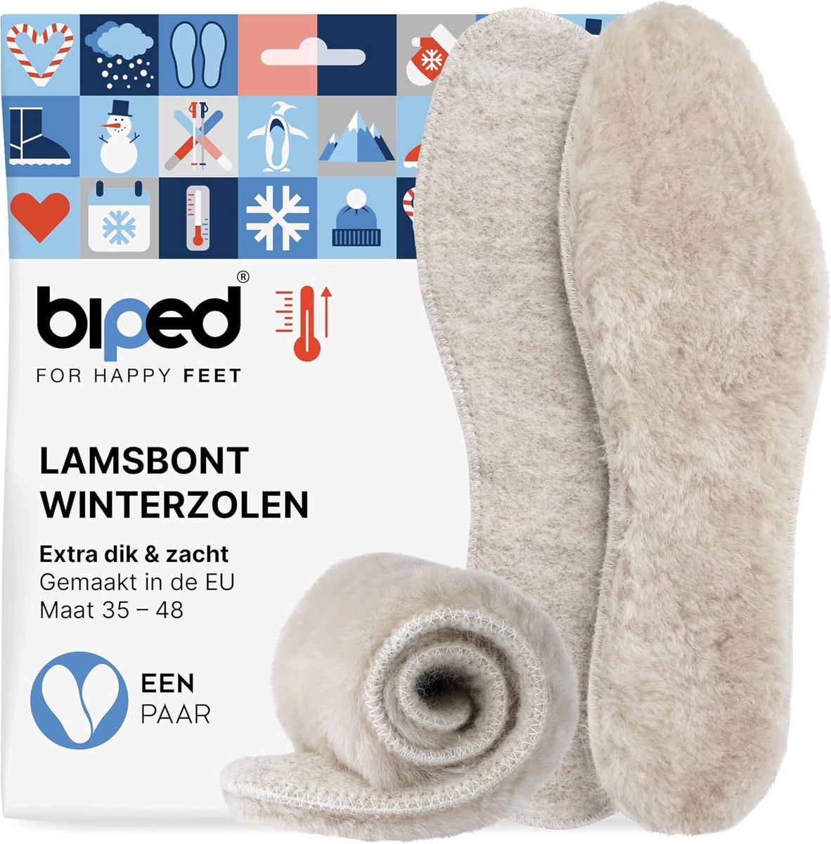 Schoeneninlegzolen 38 - premium lamswol - extra warm - ideaal voor de winter - ShopVlot