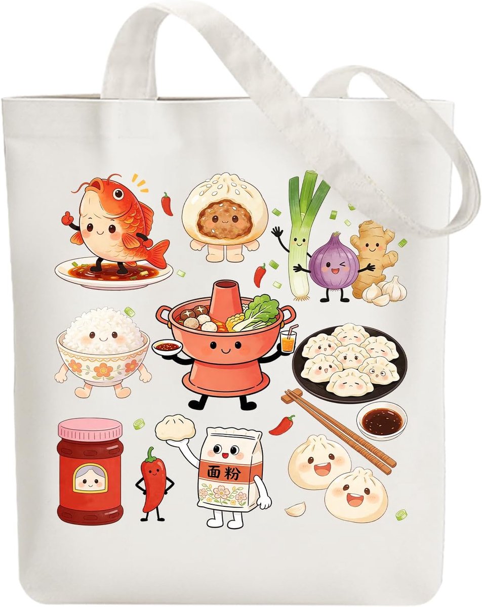 Canvas tote bag - herbruikbare katoen tas - duurzaam en opvouwbaar - ideaal voor winkelen - ShopVlot