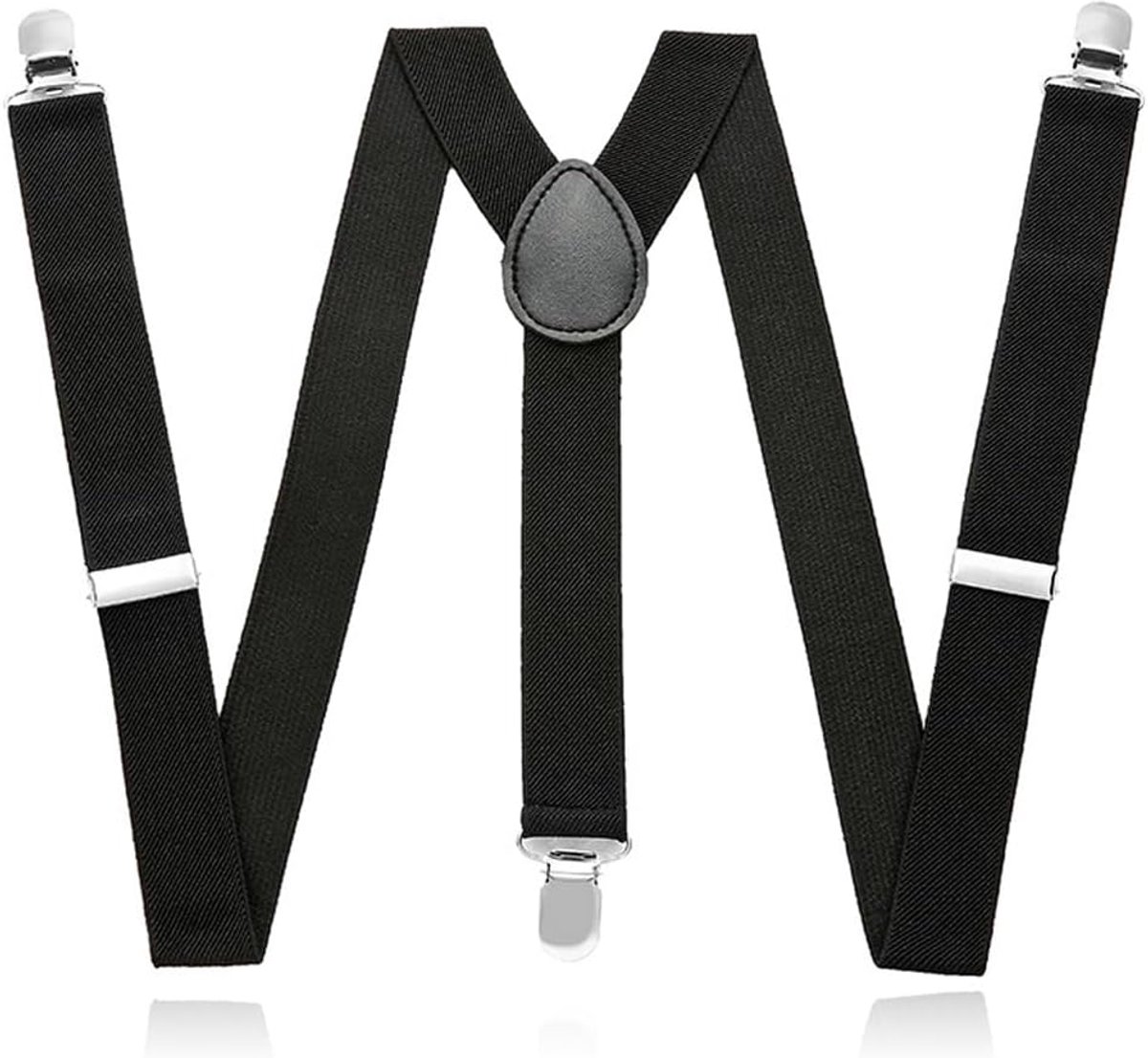 Zwarte riem voor heren en dames - breed leer - stevige clip - ideaal voor werk en ski's - ShopVlot
