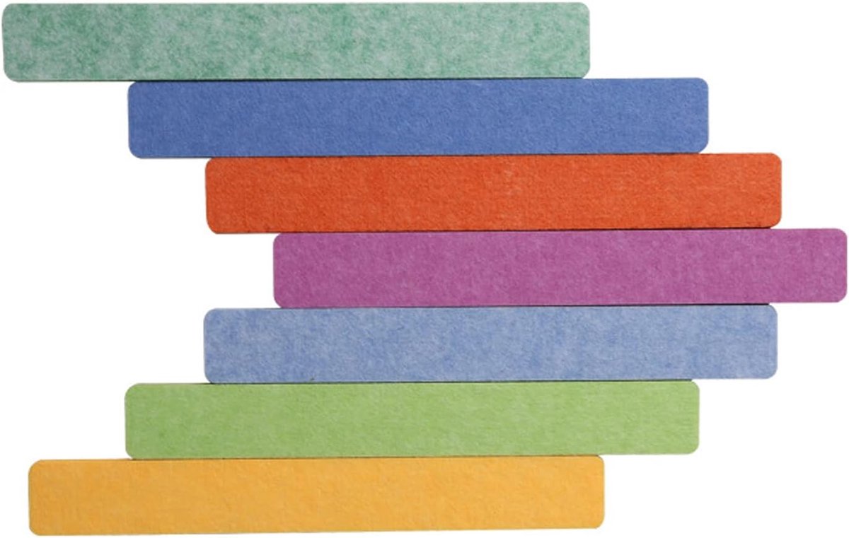 Felt bulletin board strips - 6 stuks - verschillende kleuren - duurzaam en eenvoudig te bevestigen - ShopVlot