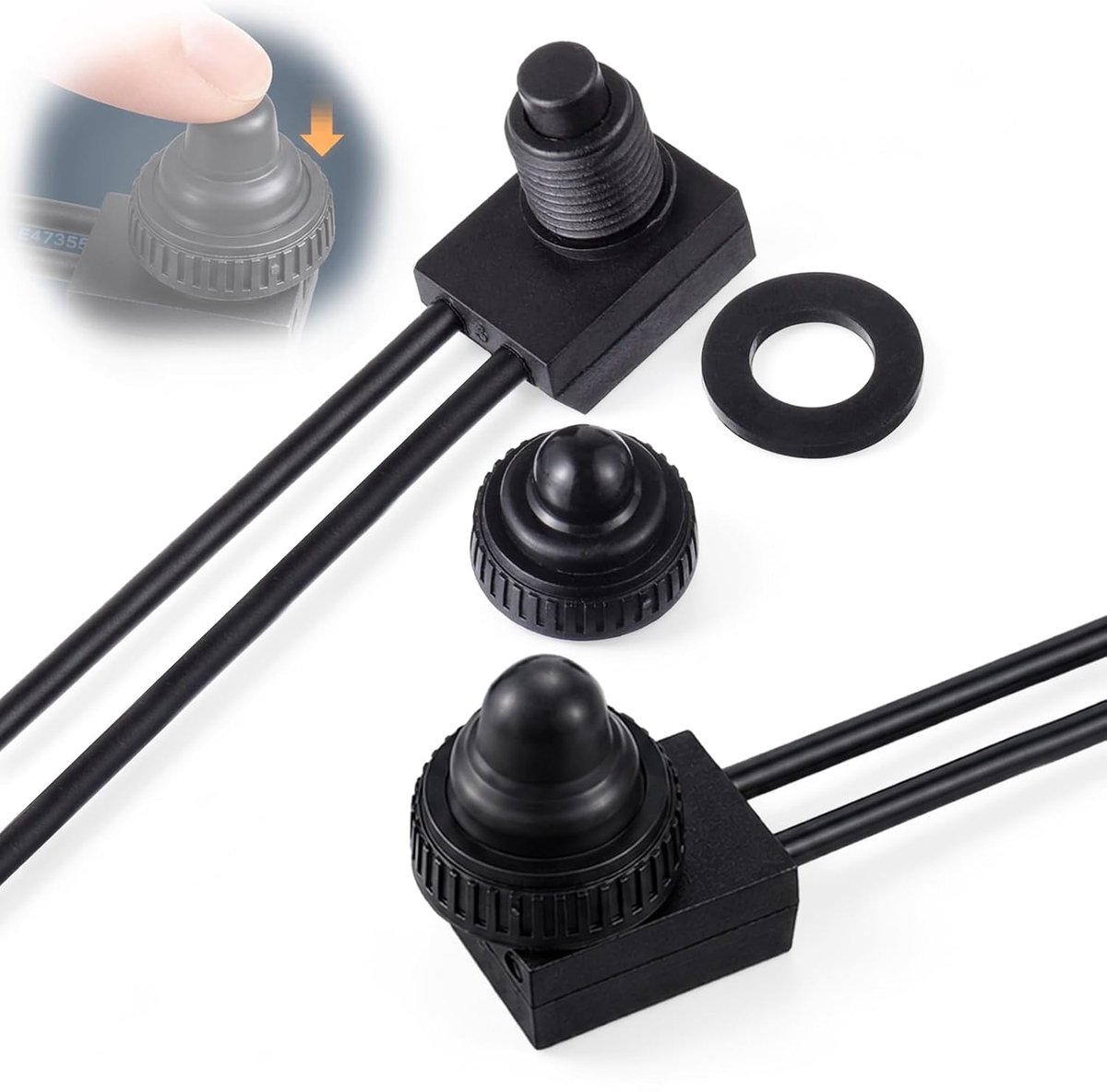 Waterdichte schakelaar 12V SPST set van 2 auto camper - IP67 waterdicht, 3 A/250 V, -40 tot 105 °C, eenvoudige - ShopVlot