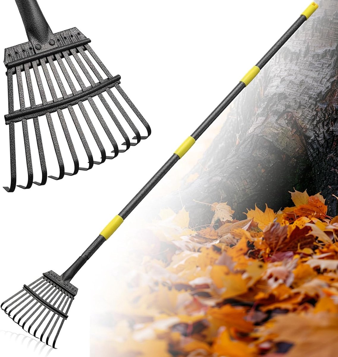 FLY HAWK 11 Teeth Garden Rake 5FT - ShopVlot