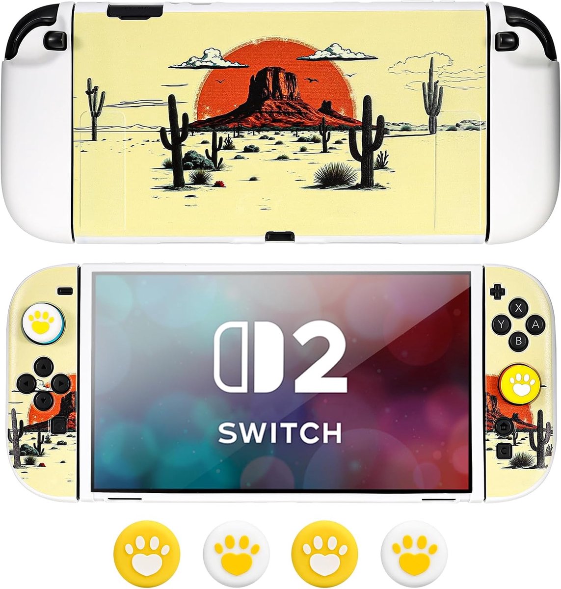 DLseego Protective Case Compatible with Switch 2, Dockable Silicone Soft Shell, Anti-Scratch and Shock Absorption - ShopVlot