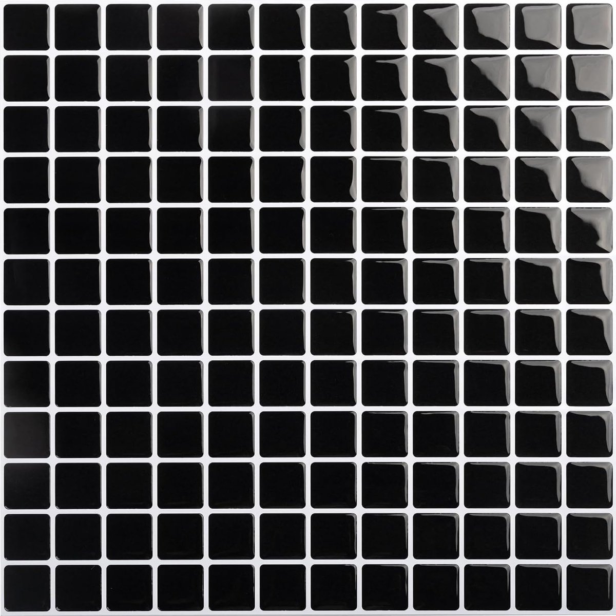 Hode Pack of 4 Tile Stickers, Kitchen Black, 23.5 x 23.5 cm, Self-Adhesive Tile Film, Waterproof - ShopVlot
