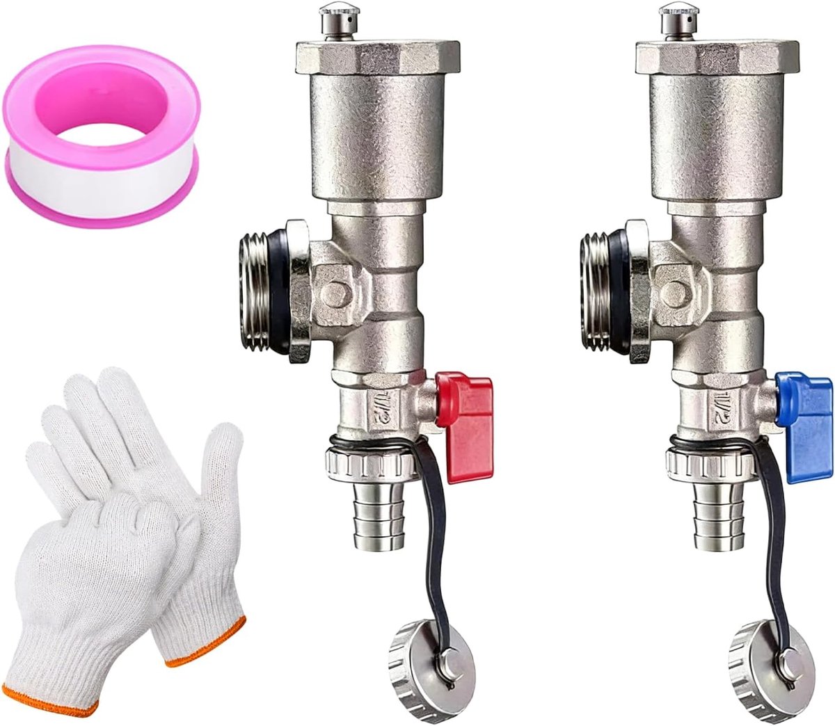 Heating Circuit Distributor, Radiator Air Vent with Gloves and Raw Rubber Tape, Radiator Vent Valve for Underfloor - ShopVlot