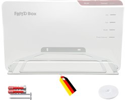 Metalen wandhouder voor AVM Fritz!Box 5690 Pro, robuuste stalen houder voor routers, perfecte koeling en veilige grip - ShopVlot