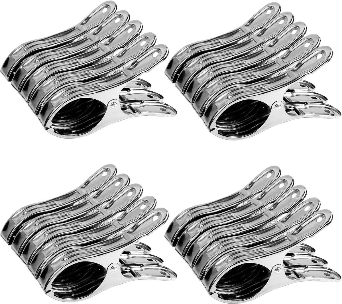 Towel Clips, 20-Piece Clothespins, Strong Clips, Stainless Steel Clothespins for Drying Clothes, Beach Towels, Bath - ShopVlot