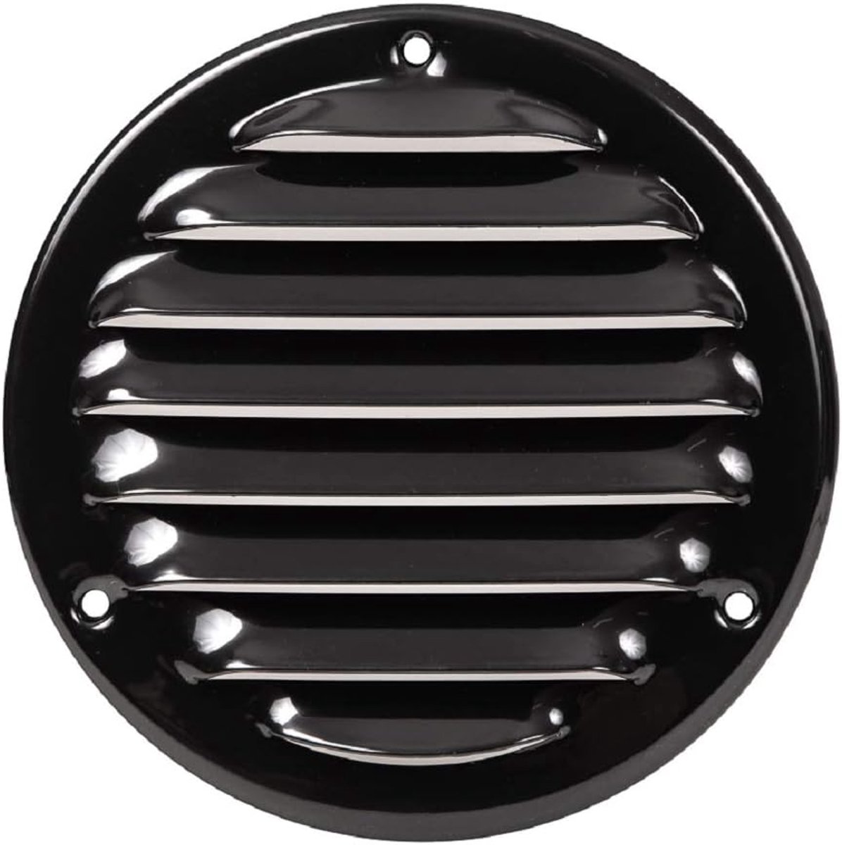 Ø 100mm Black Steel Ventilation Grille with Mosquito Mesh - Metal Ventilation Grilles - ShopVlot