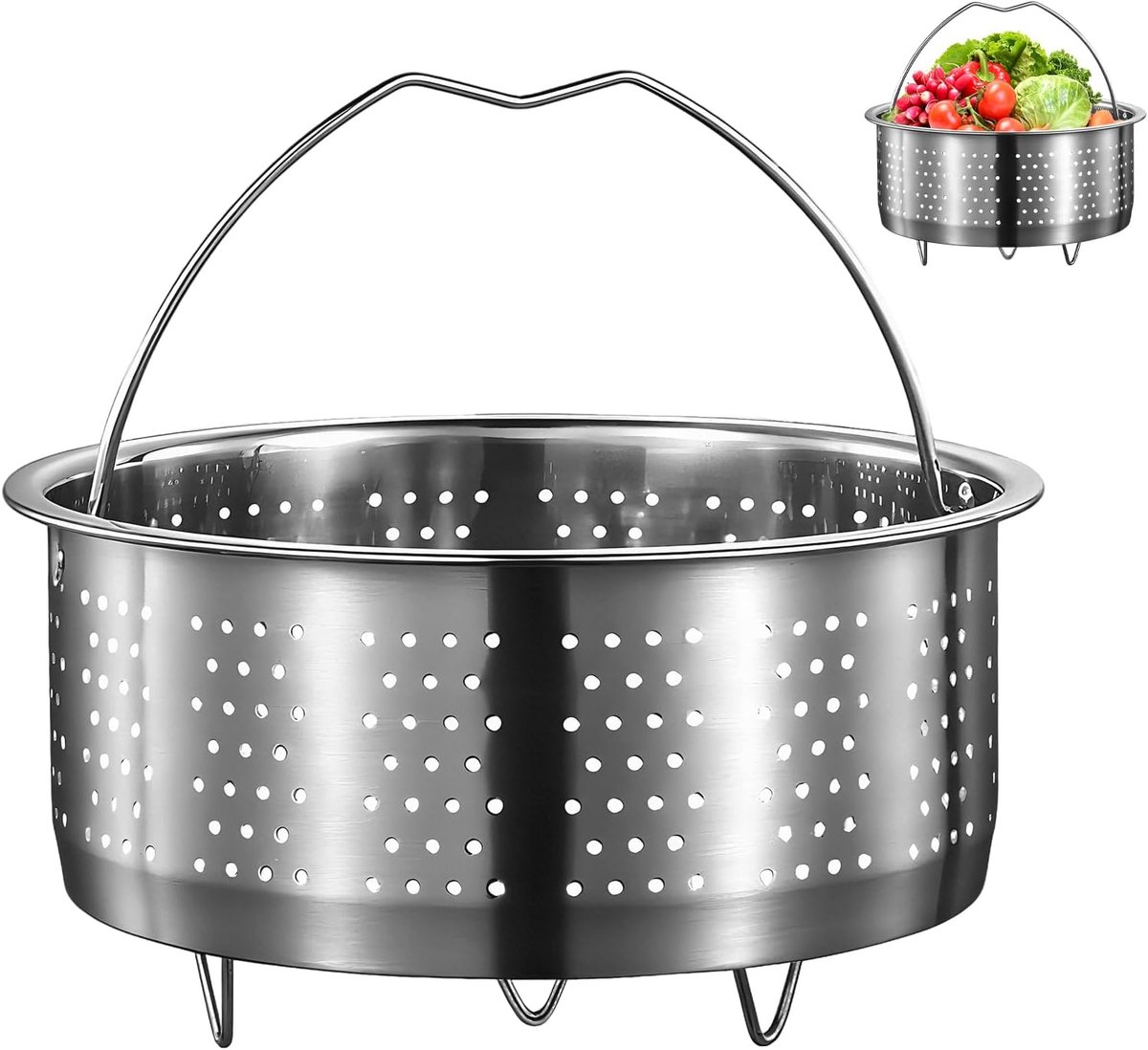 Dampfgarer 304 Stainless Steel Insert, Steam Insert for Pans, Strainer Insert for Töpfe, Steamer Basket for Töpfe - ShopVlot