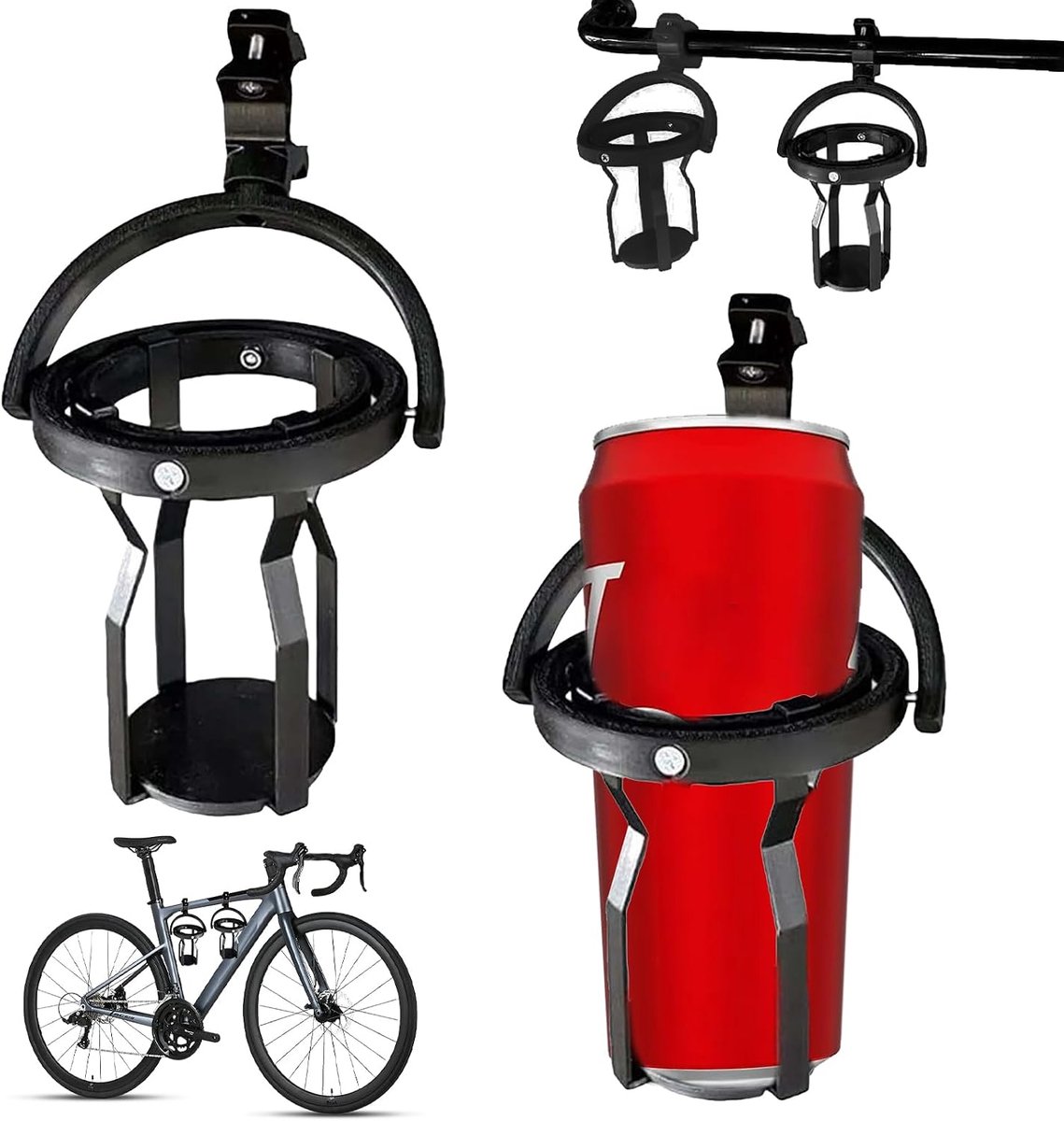 Gyroscopic Cup Holder, 2 Pieces Gyroscopic Cup Holder, Adjustable Clip-on Cup Holder, Bicycle Shape Cup Holder - ShopVlot