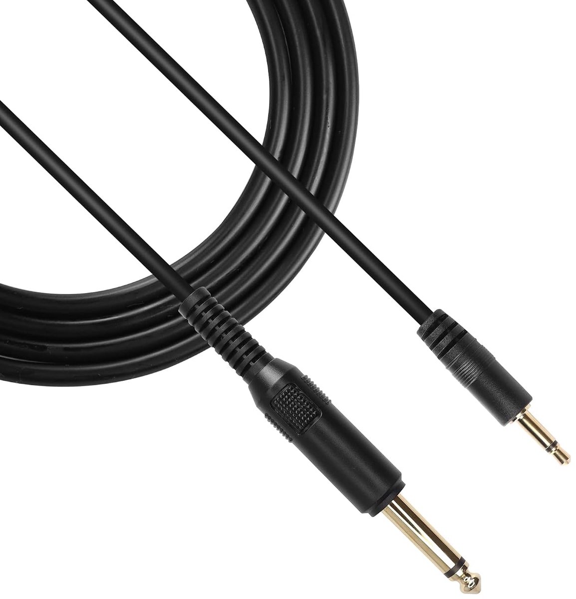 3.5mm (1/8") To 6.35mm (1/4") Mono Cable - TS Male For Amplifier, Laptop, Guitar (1m) - ShopVlot