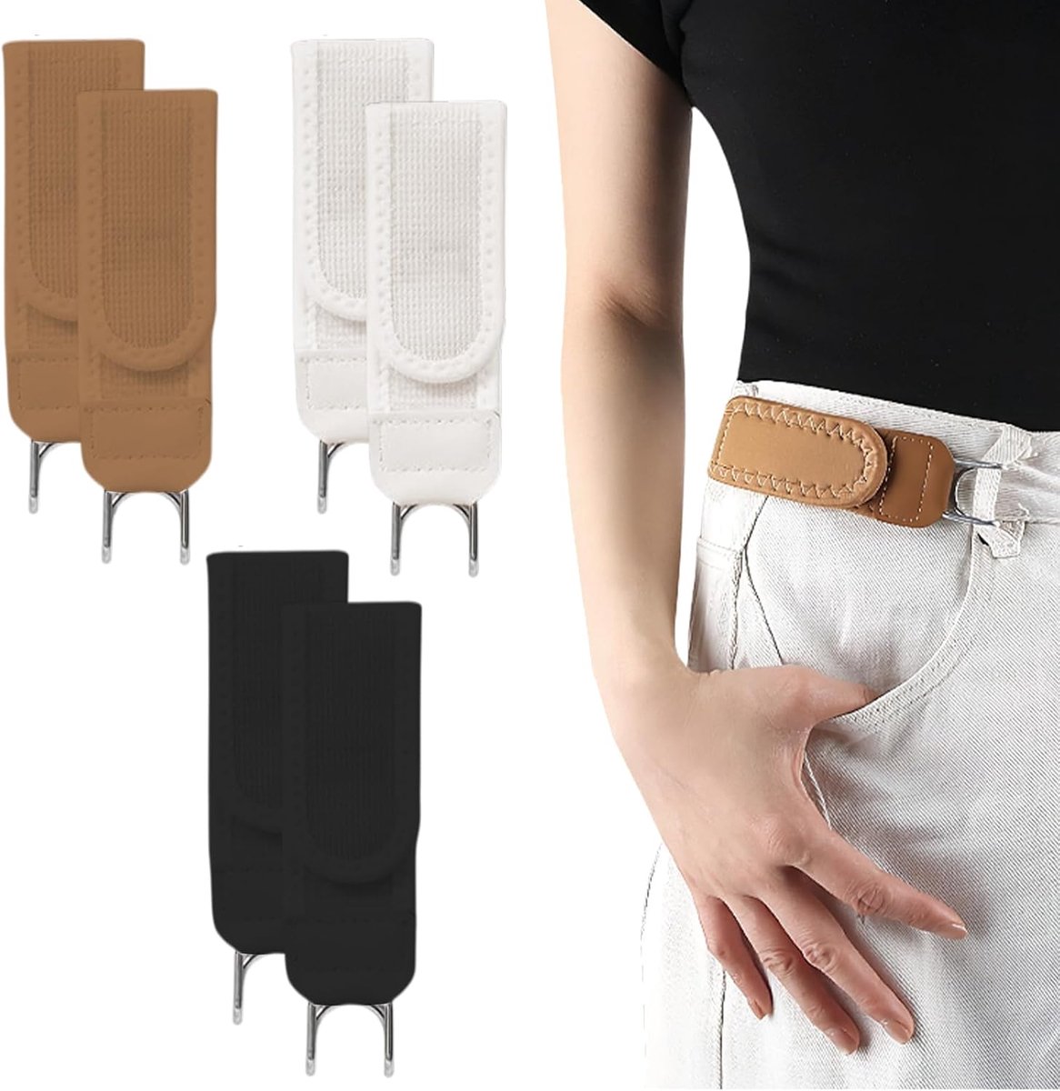 6 stuks elastische riem zonder gesp heren gesploze riem heren zonder gesp geen gesp riem gesp vrije riem verkrijgbaar - ShopVlot
