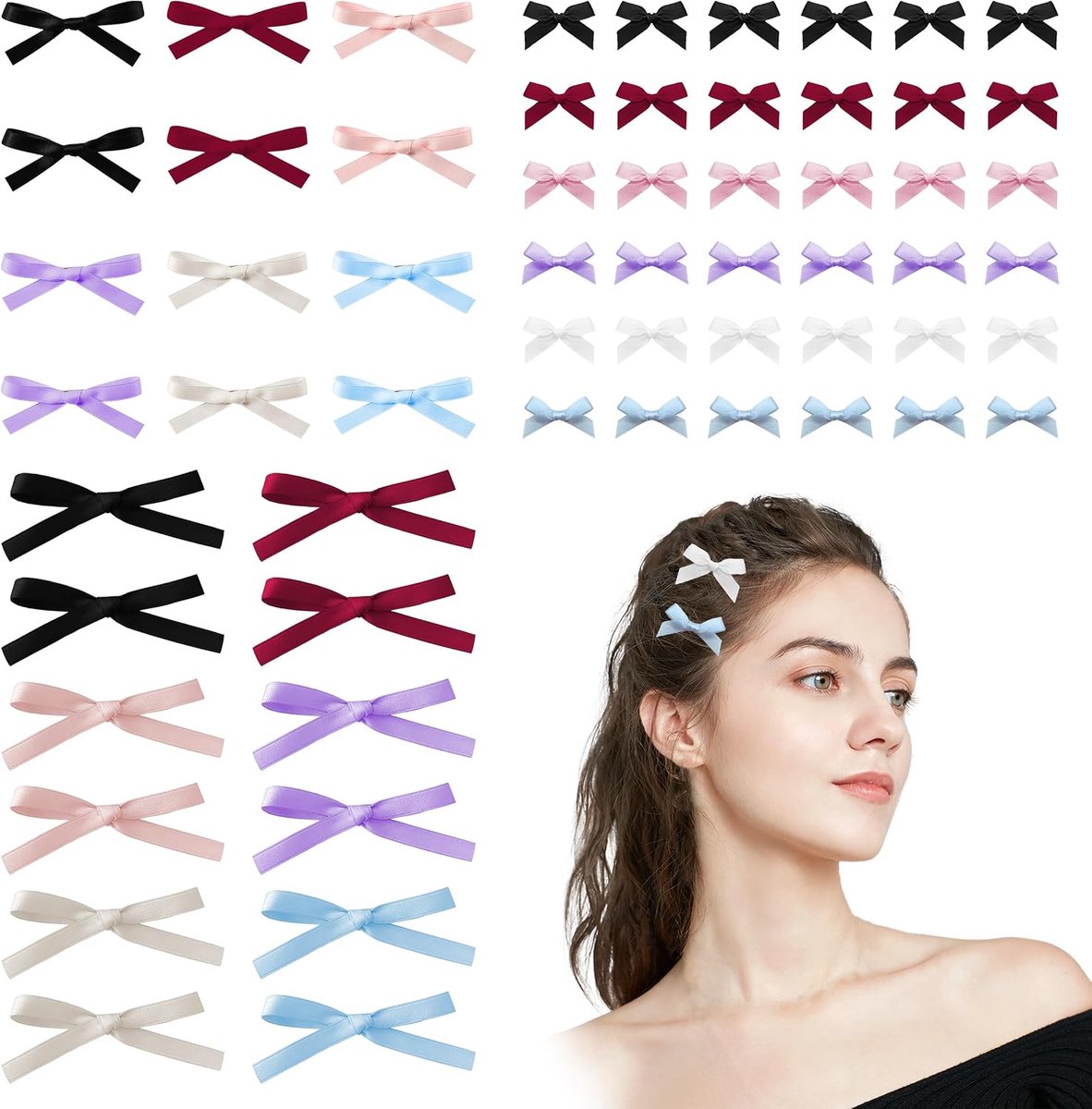 Mini haarclips - 66 stuks - elegante strikclips - voor verschillende kapsels - ShopVlot