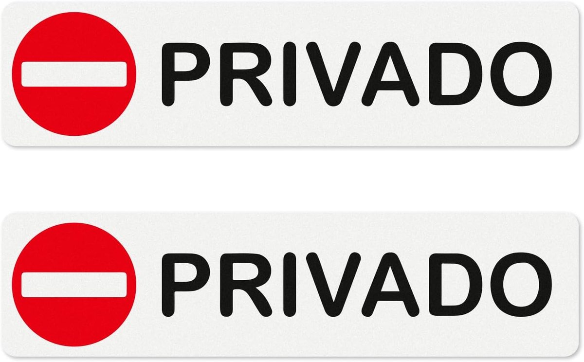 Privé sticker - Privacy Shield 20cm x 5cm - aluminium - waterdicht en UV-bestendig - ShopVlot