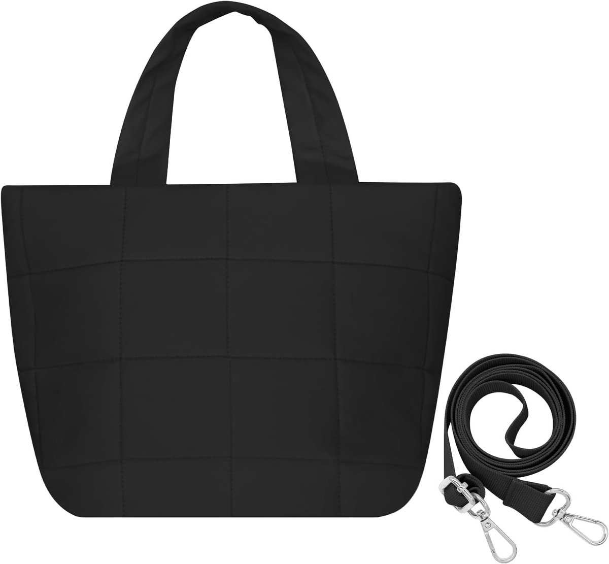 Padded puffer tote bag - schoudertas - met opbergruimte - ideaal voor college en winkelen - ShopVlot