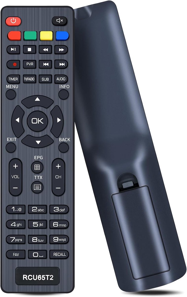 Vervangende afstandsbedieningsset voor DVB-T2 ontvanger - geen programmering nodig - eenvoudig in gebruik - ShopVlot