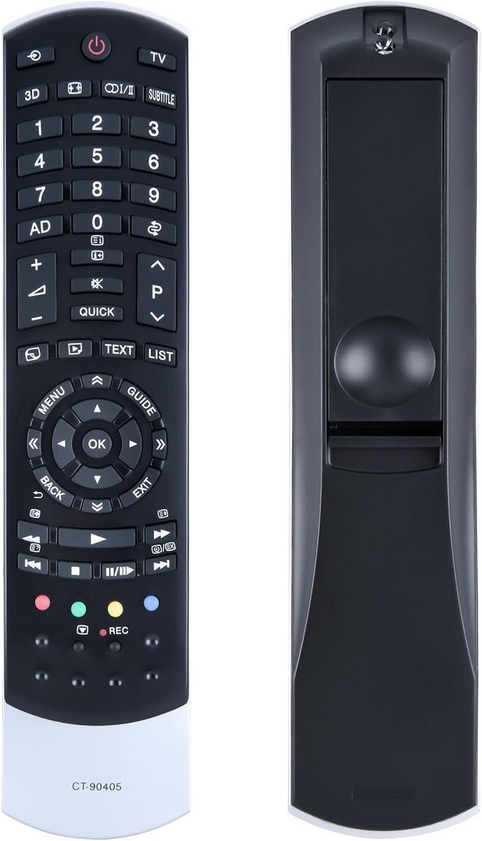 Vervangende afstandsbediening CT-90405 - compatibel met Toshiba-tv's - geen installatie vereist - direct gebruiken - ShopVlot