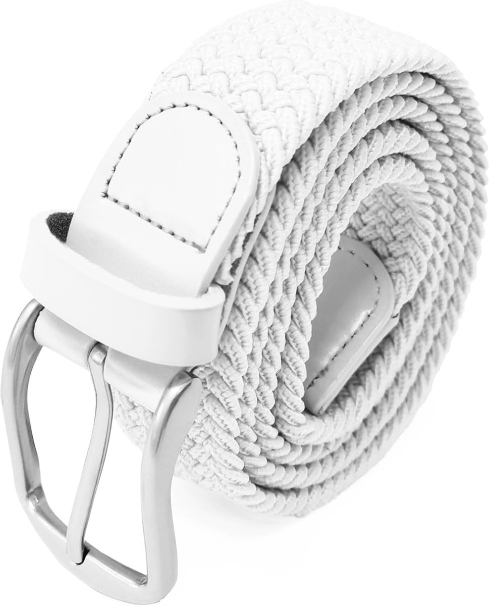 Rekbare riem voor heren en dames - 3,5 cm breed - gevlochten stretchstof - comfortabel en veelzijdig - ShopVlot