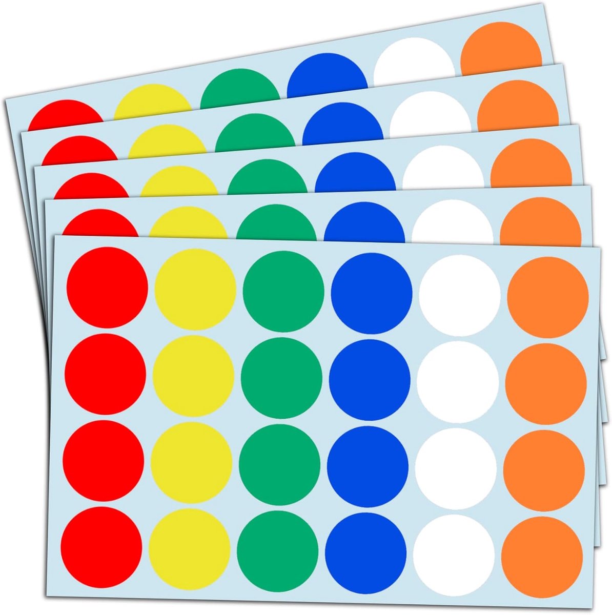 Ronde Stickers 25mm - Kleurige Puntstickers - Zelfklevend voor Creatief Gebruik - ShopVlot