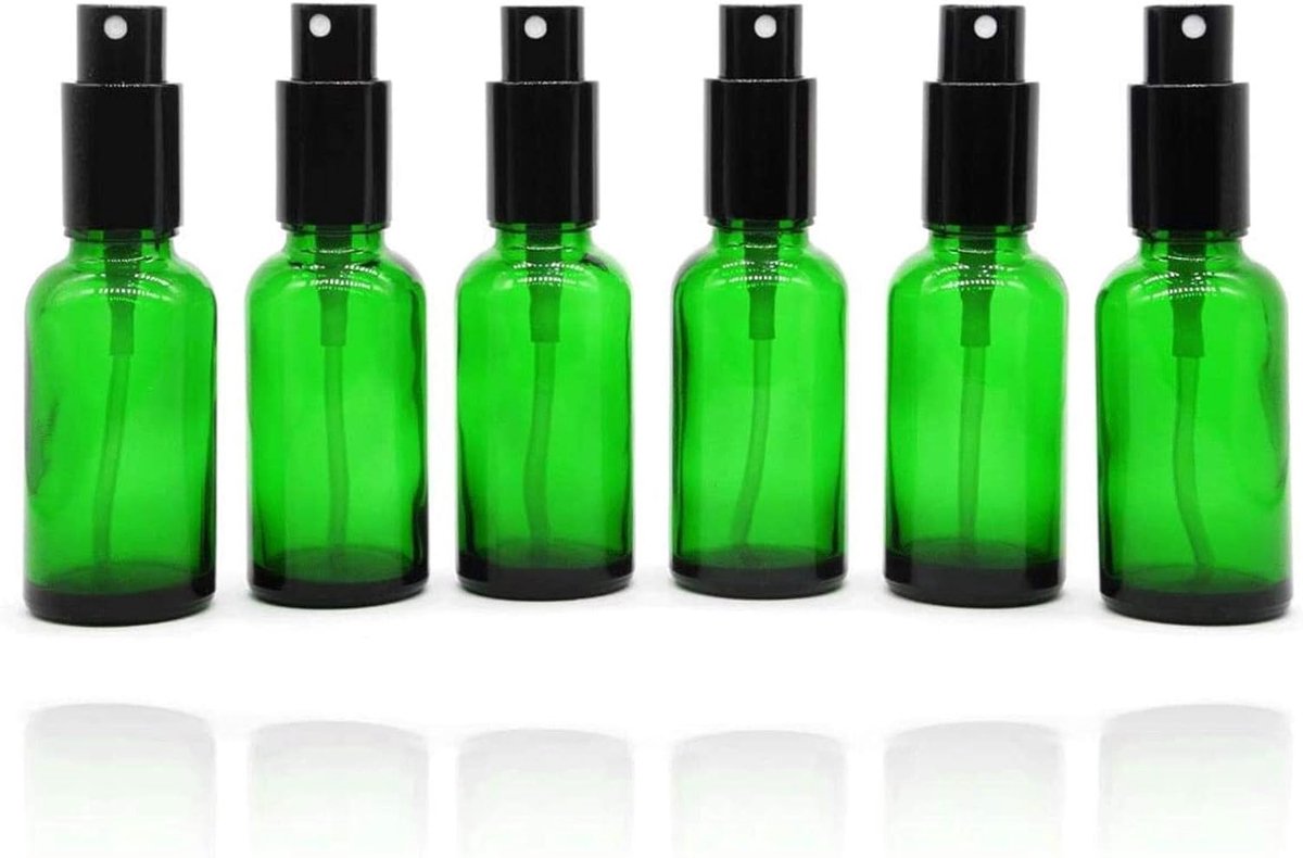 Sprayfles blauw glas - lege sprayflessen met metalen dop - voor aromatherapie en schoonmaken - ShopVlot