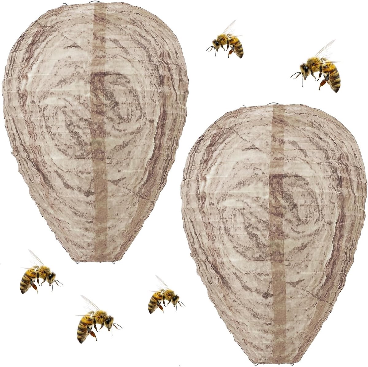 Weerbestendige Wespennestval voor de tuin, ter bescherming tegen wespen en hornets, set van 2