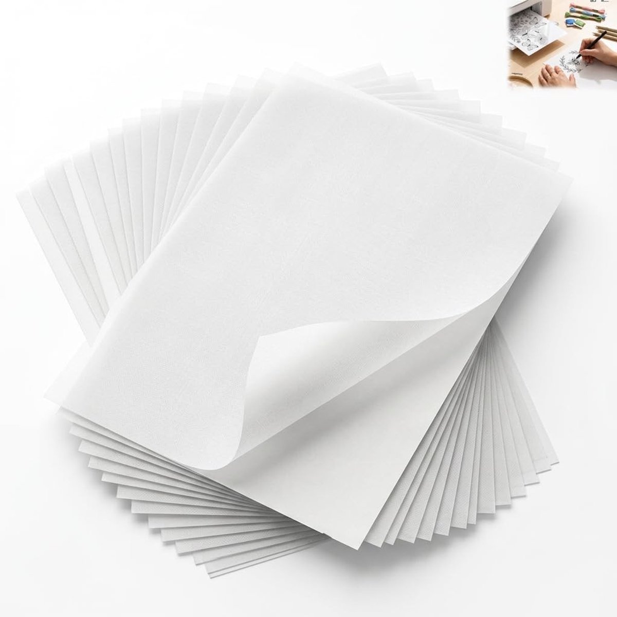 Solidchoice - 15 Vellen Wateroplosbaar Borduurvlies, A4 Formaat
